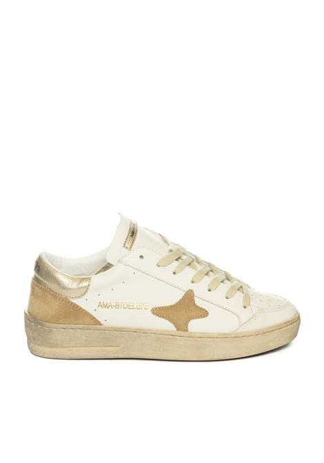 White/gold slam 4046 sneaker AMA BRAND DELUXE | 4046SLAM-BIA/ORO